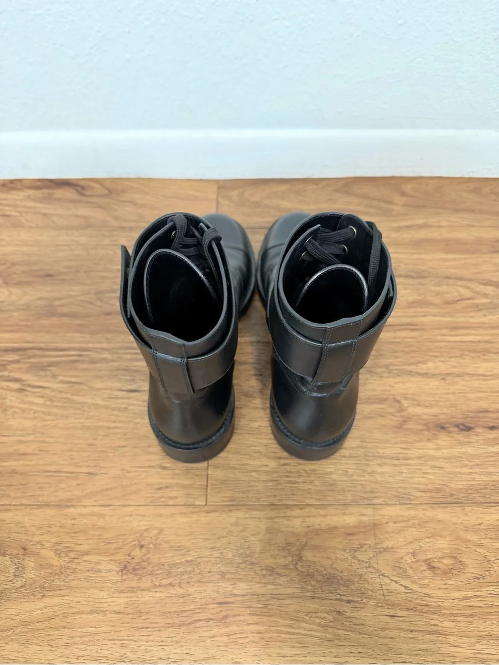 Louis Vuitton Wonderland Flat Ranger Black Leather Combat Boots EU 38 / US 8